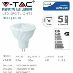 Lampada Led 6,5W 12v 110° Luce Natura 450 Lumen Samsung